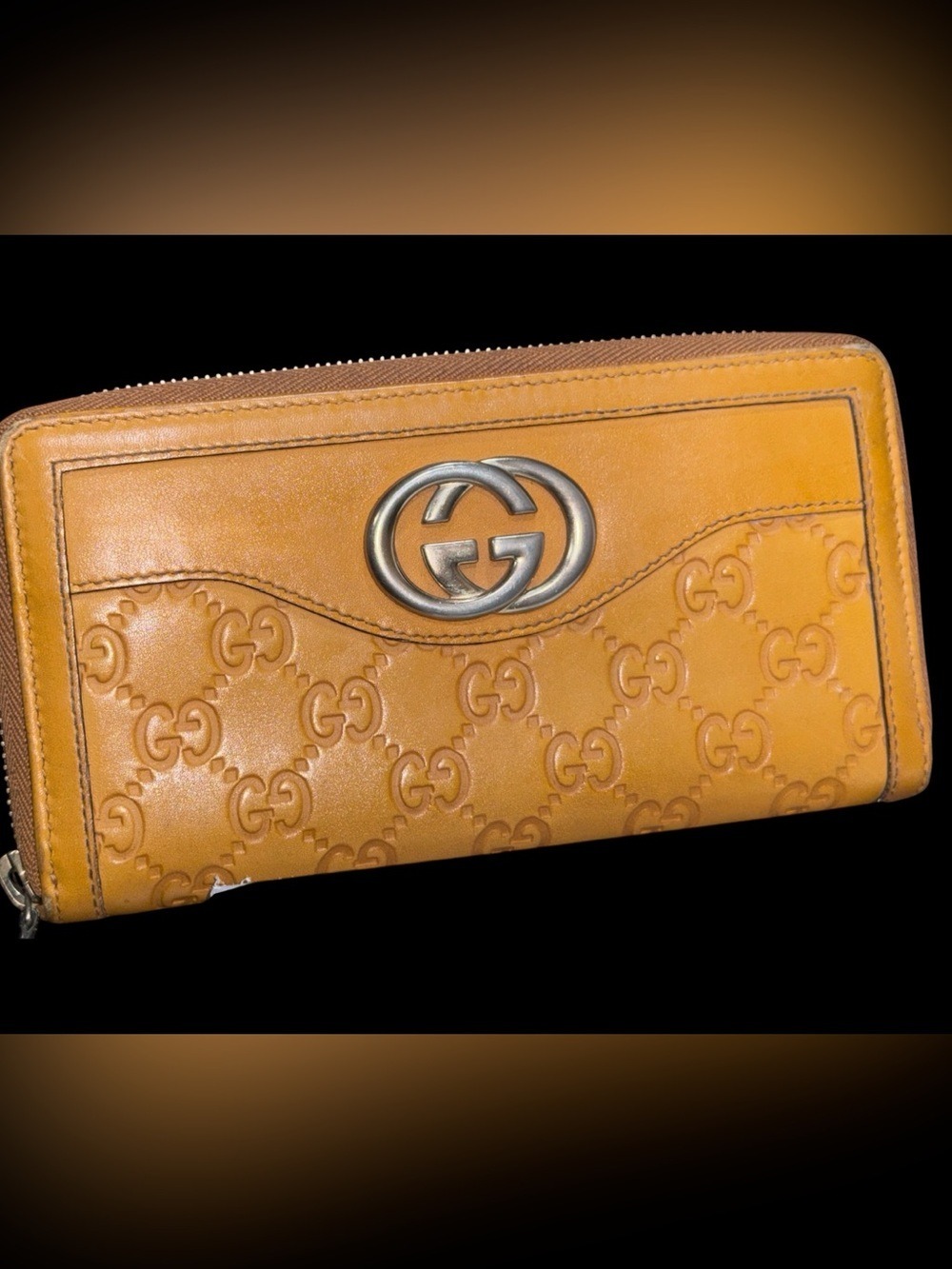 Gucci Sukey Zip Around Wallet dust bag, box
